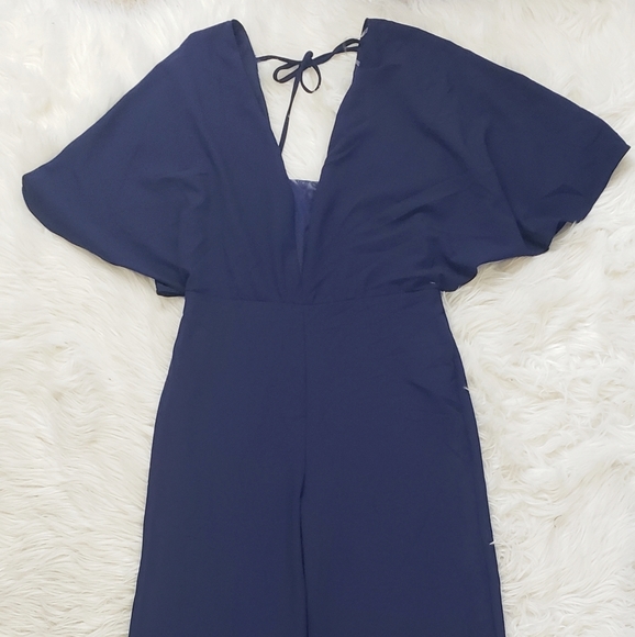 Marina Navy V-Neck Jumpsuit - Picture 4 of 7